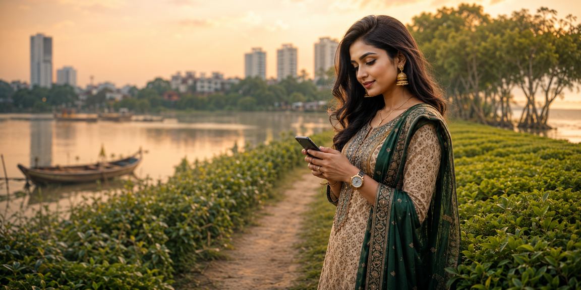 ঢাকায় মোবাইলে b450m অ্যাকাউন্ট তৈরি করছেন একজন ব্যবহারকারী