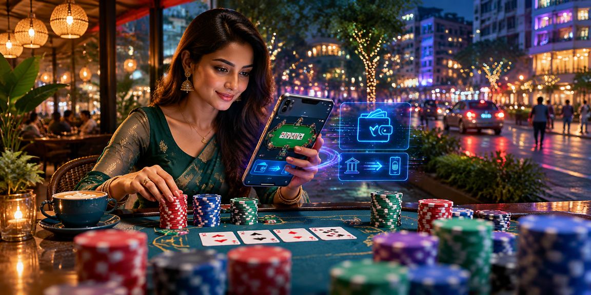 ঢাকায় মোবাইলে পোকার গেম উপভোগ করছেন একজন ব্যবহারকারী